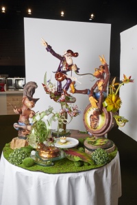 La pièce artistique en chocolat de l'équipe de Malaisie.
