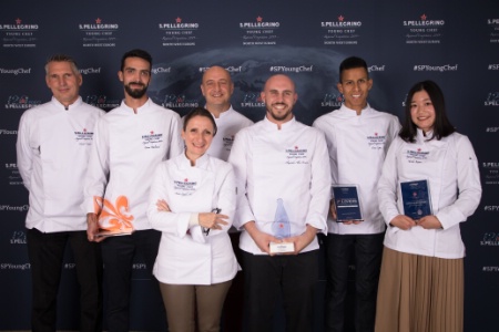 Heiko Nieder, Vivien Rouleaud, Anne-Sophie Pic, David Martin, Alexandre Pereira-Alves, le vainqueur, Evens Lopez et Yurika Kitano.
