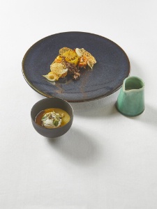 L'entrée d'Aymeric Depogny, sous-chef à La Côte d'or Relais Bernard Loiseau à Saulieu