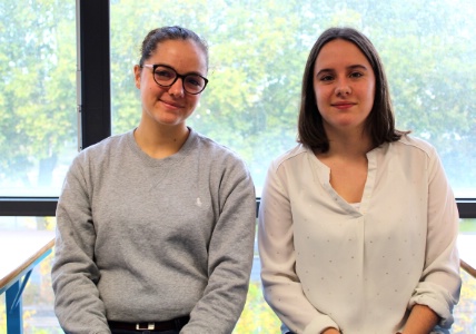 Gaëlle Blain (à gauche) et Orlane Colomina, étudiantes en licence pro métiers des arts culinaires et des arts de la table, à l'université d'Angers. Gaëlle Blain (à gauche) et Orlane Colomina, étudiantes en licence pro métiers des arts culinaires et des arts de la table, à l'université d'Angers.