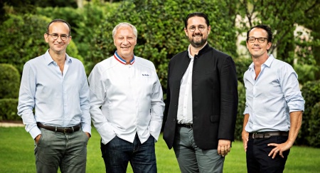De gauche à droite : Frédéric Biousse, Eric Frechon, Laurent Branover, président directeur général de la Collection et Guillaume Faucher. De gauche à droite : Frédéric Biousse, Eric Frechon, Laurent Branover, président directeur général de la Collection et Guillaume Faucher.