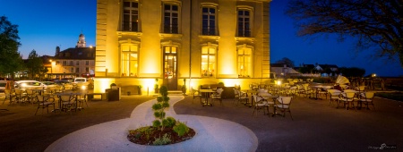 La terrasse de la Villa Vauban à Langres (Haute-Marne).