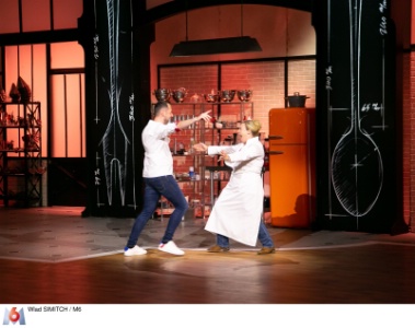David Gallienne et sa coach Hélène Darroze, lors de l'annonce du vainqueur de la 11e édition de Top Chef.