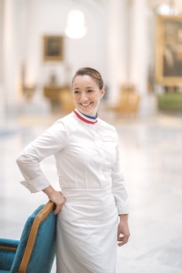 Virginie Basselot, présidente du concours cuisine Création et Saveurs Président Professionnel.