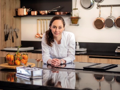 Nina Métayer, présidente du concours pâtisserie Création et Saveurs Président Professionnel.