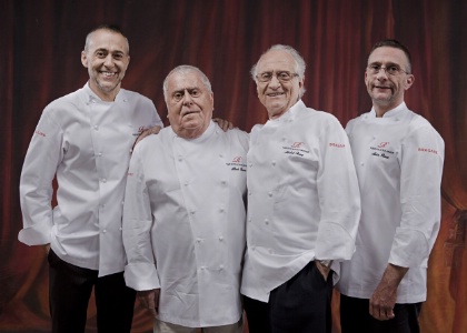 La famille Roux : Michel Jr, Albert, Michel et Alain.