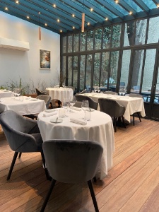 La salle du restaurant Villa Salone.
