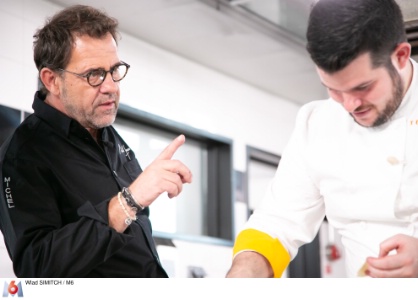 Michel Sarran avec Guillaume Pape, lors de la Saison 10 de Top Chef.