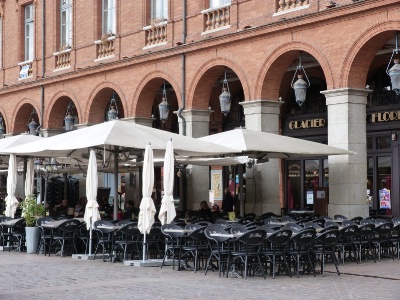Terrasse place du Capitole, Toulouse. Terrasse place du Capitole, Toulouse.