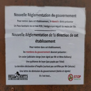 L'affiche du restaurant Oncle Scott's, à Tourlaville