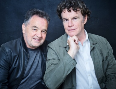 Le chef étoilé Bernard Pacaud et le grand reporter Frédéric Laffont.