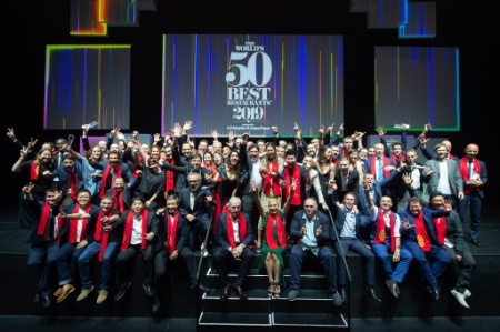 La cérémonie 2019 du World's 50 Best Restaurants, à Bilbao cette année-là. La cérémonie 2019 du World's 50 Best Restaurants, à Bilbao cette année-là.