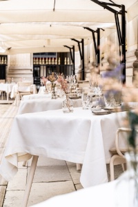 La terrasse du Restaurant du Palais-Royal, à Paris (Ier).