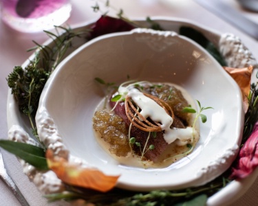 Soupe à l'oignon à La Table Castigno.