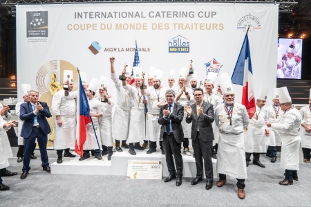 Remise des prix de la 8ème édition de l'International Catering Cup au Sirha à Lyon.