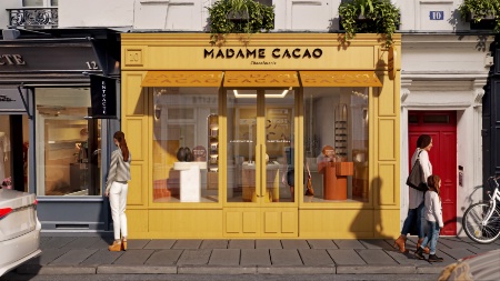La boutique Madame Cacao à Paris, 10, rue du Cherche-Midi ouvre le 3 avril.