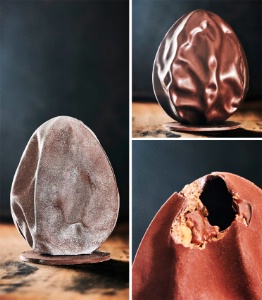 Les oeufs pralinés de Jeffrey Cagnes, disponibles en chocolat noir et lait. Les oeufs pralinés de Jeffrey Cagnes, disponibles en chocolat noir et lait.