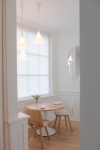 Le restaurant Nacre compte une vingtaine de couverts.