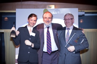 C'est au lycée hôtelier de Nice que s'est déroulée la finale du Trophée Malongo 2010. De gauche à droite : Margaux Orecbt, Jean-Pierre Vlanc et Pascal Obrecht.