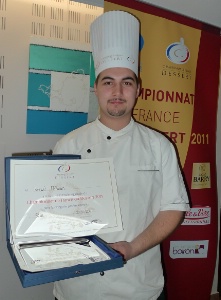 Vincent Pellerin, demi-chef de partie à l'Oustau de Baumanière, lauréat en catégorie professionnels