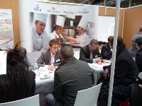 Sur le stand de Compass Group, de nombreuses opportunités dans des univers variés : Eurest, Medirest, Mediance, Scolarest.
