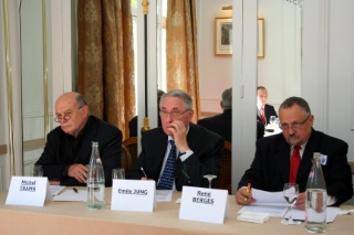 Michel Trama, Emile Jung et René Bergès, trois chefs figuraient au jury des sommeliers.