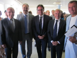 Frédéric Lefebvre entouré des élus (Jean Leonetti, Louis Nègre, Eric Ciotti et Lionnel Luca).