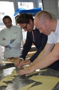 L'art du croissant et jambon beurre avec le charcutier Gilles Verot (à gauche) et le boulanger Christophe Vasseur.