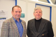 Jean-Yves Houssemaine et Roger Bellier dans les locaux de la Maison des Entreprises et des Territoires d'Argentan.