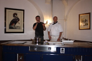 Henri Capela et le chef du Château de Fontager Michael Braun.