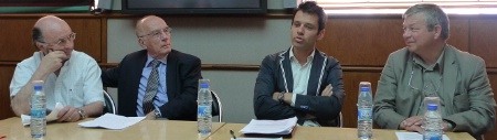 De gauche à droite : Francis Robin (Umih 13), Danier Conte (BDR Tourisme), Nicolas Guyot (CCI Marseille Provence) et Jean-Marc Biogoux (CCI Pays d'Arles). Ensemble, ils ont créé le guichet unique tourisme. De gauche à droite : Francis Robin (Umih 13), Danier Conte (BDR Tourisme), Nicolas Guyot (CCI Marseille Provence) et Jean-Marc Biogoux (CCI Pays d'Arles). Ensemble, ils ont créé le guichet unique tourisme.