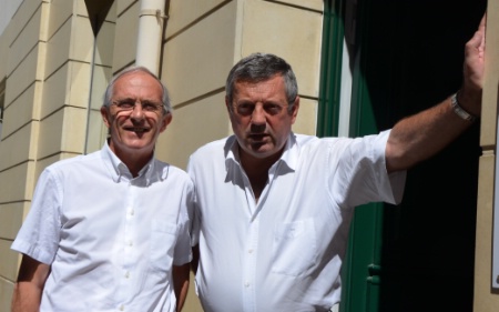 Hervé Bécam et Roland Héguy au 22 rue d'Anjou.