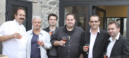 Le président Didier Palard (à gauche) et les restaurateurs, membres de l'ALG.