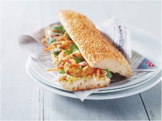 Sandwich Crevettes thaï.