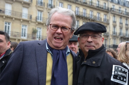 Jean-Pierre Chedal, président des restaurateurs du Synhorcat s'est joint au cortège aux côtés d'Alain Boutin (à droite sur la photo).