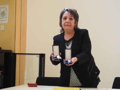 Pascale Lancelot a reçu la médaille du travail et de l'Umih à l'occasion de cette assemblée générale.