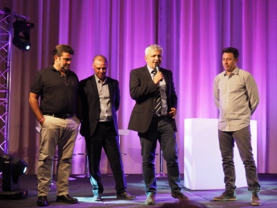 De g à d : Jacques Chomentowski (adhérent), Eric Dubois, Loïc Latour et Laurent Bolzacchini (adhérent). De g à d : Jacques Chomentowski (adhérent), Eric Dubois, Loïc Latour et Laurent Bolzacchini (adhérent).