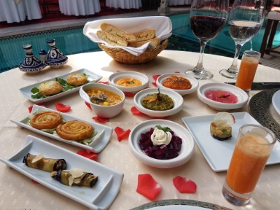 Les entrées du menu du chef Moha Feddal. Les entrées du menu du chef Moha Feddal.