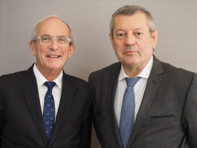 De g à d : Hervé Bécam, vice président confédéral et Roland Héguy, président confédéral de l'Umih. De g à d : Hervé Bécam, vice président confédéral et Roland Héguy, président confédéral de l'Umih.