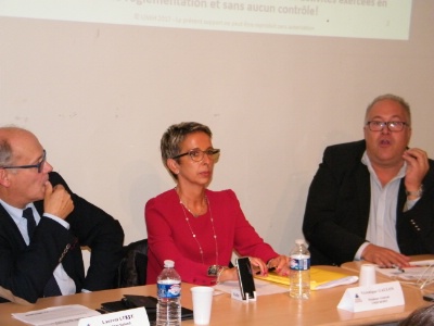 De gauche à droite : Laurent Lutse, Véronique Gaulon et Laurent Duc.