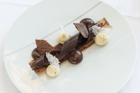 Son dessert, sur le thème imosé Chocolat et Epices.