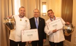 Benoît Flahault et Guillaume Gomez reçoivent le Trophée Gosset Celebris pour l'Assiette Gourm'hand