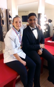 Amélie Dubois et Mohammad Noor Shabaaz Kaudeer, Rabelais jeunes talents 2018 dans les loges du Grand Rex, le soir de la cérémonie de remise des trophées. Amélie Dubois et Mohammad Noor Shabaaz Kaudeer, Rabelais jeunes talents 2018 dans les loges du Grand Rex, le soir de la cérémonie de remise des trophées.