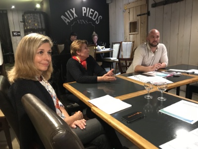 A g sur la photo, Sylvie Rouillon-Valdiguié, adjointe au maire de Toulouse en charge du tourisme et vice-présidente de Toulouse Métropole, a participé à la réunion.