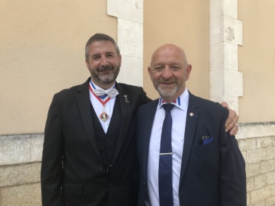 Gil Galasso et Serge Goulaieff au terme d'une journée riche en émotion.