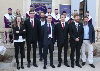 Charlotte Guyot, Vincent Bourrier, Philippe Nusswitz (président régional des sommeliers), Romain Hache, Dorian Toussaint, Clément Rogé et Serge Gradassi (président du syndicat des vignerons). Charlotte Guyot, Vincent Bourrier, Philippe Nusswitz (président régional des sommeliers), Romain Hache, Dorian Toussaint, Clément Rogé et Serge Gradassi (président du syndicat des vignerons).