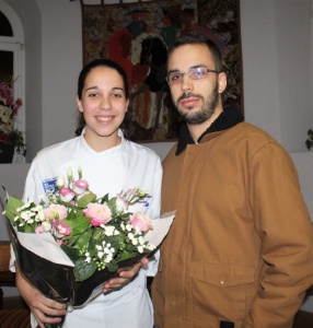 Léa Combelonge aux côtés de son chef au Fouquet's à Cannes, Yohan Fatela