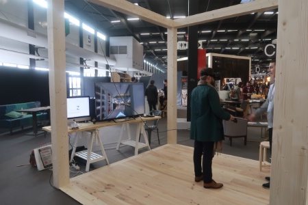 Sur l'espace Tendances hôtellerie, les visiteurs pouvaient s'immerger en 'réalité virtuelle' au coeur de projets architecturaux. Sur l'espace Tendances hôtellerie, les visiteurs pouvaient s'immerger en 'réalité virtuelle' au coeur de projets architecturaux.