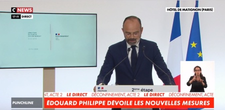 Edouard Philippe, lors de son allocution du 28 mai.
