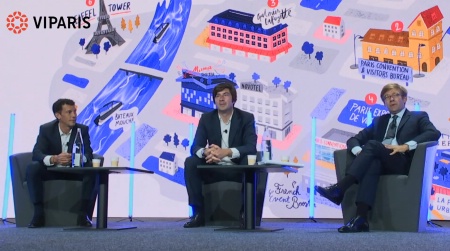 De gauche à droite : Franck Gervais, directeur général Europe d'Accor, Pablo Nakhlé Cerruti, directeur général de Viparis, et Edward Arkwright, directeur général exécutif d'Aéroports de Paris,. De gauche à droite : Franck Gervais, directeur général Europe d'Accor, Pablo Nakhlé Cerruti, directeur général de Viparis, et Edward Arkwright, directeur général exécutif d'Aéroports de Paris,.